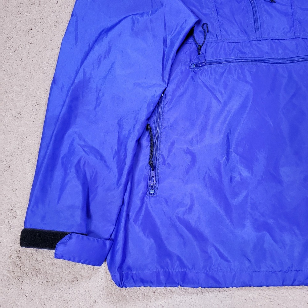 Vintage Rei Anorak Jacket Mens M Blue Lightweight 1/2 Zip Pullover Pockets - Picture 6 of 12